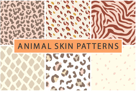 animal leopard skin texture print seamless pattern collection