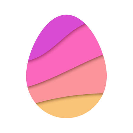 Easter egg paper cut design element templateのイラスト素材