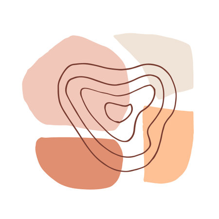 Modern Abstractions cover templateのイラスト素材