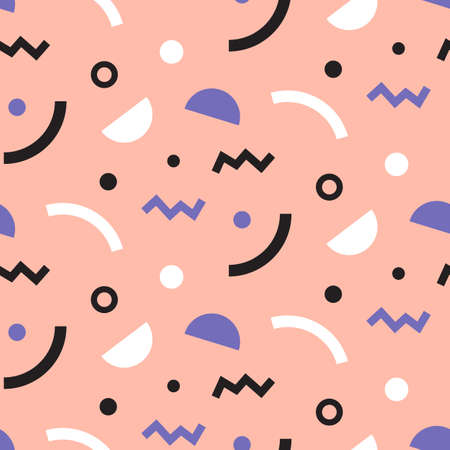Memphis trendy seamless patternのイラスト素材