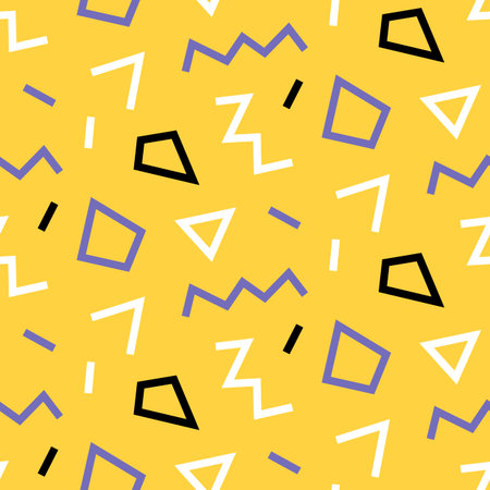 Retro memphis seamless patternのイラスト素材