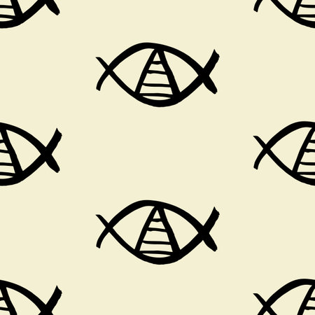 Vector hand drawn eye doodles seamless pattern background