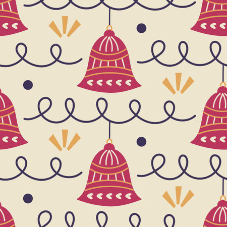 Christmas decoration seamless patternのイラスト素材