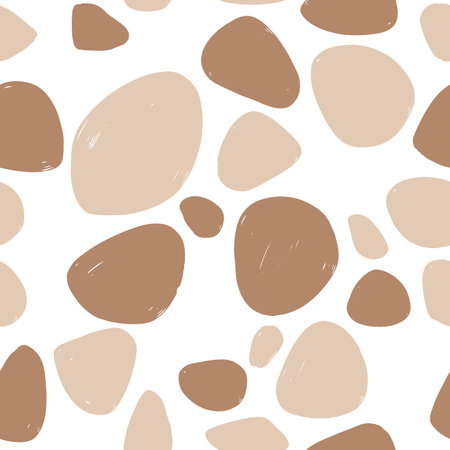 Modern Natural Abstractions seamless patternのイラスト素材