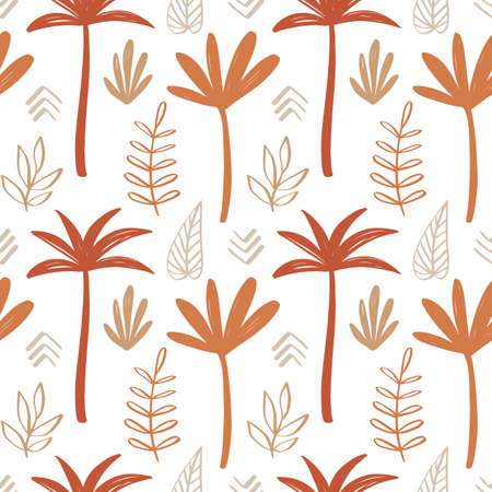 Tropical summer seamless patternのイラスト素材