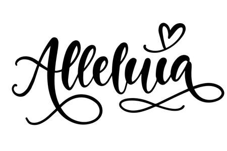 Alleluia hand written modern calligraphyのイラスト素材