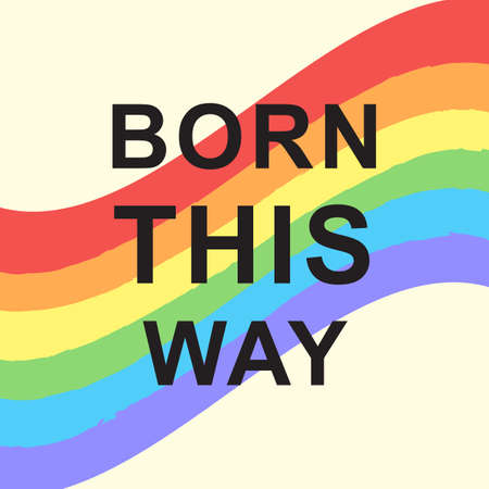 Gay Pride banner. Born this wayのイラスト素材