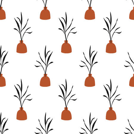 Floral minimal seamless patternのイラスト素材