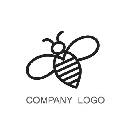 Bee Emblem Design. Honey Company Logoのイラスト素材