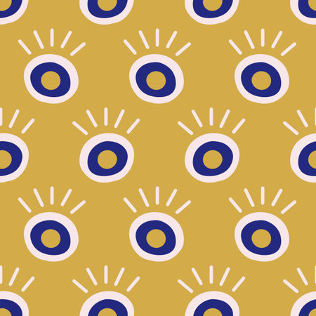 Evil eyes seamless patternのイラスト素材