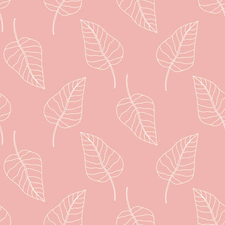 Foliage Seamless Pattern. Floral tropical Vintage leaves endless backgroundのイラスト素材