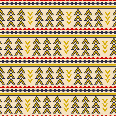 Tribal southwestern native american navajo seamless patternのイラスト素材
