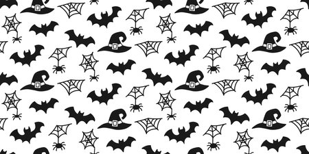 Halloween Cute Vector Seamless Pattern Textureのイラスト素材