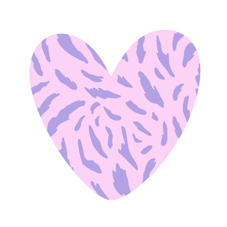 Wild Heart Silhouette Vector Illustrationのイラスト素材