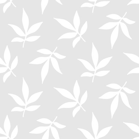Retro Minimal Foliage Seamless Patternのイラスト素材