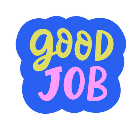 Good Job speech bubble. Comic Chat Stickerのイラスト素材