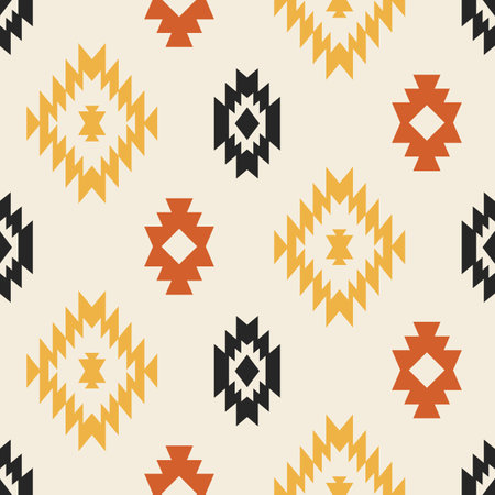 Southwestern Aztec Seamless Pattern. Navajo Printのイラスト素材
