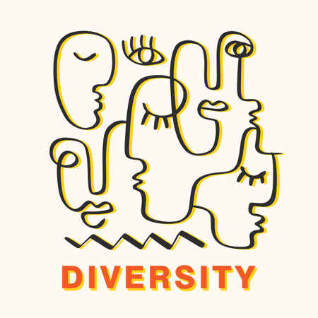 Diversity People banner racial equality conceptのイラスト素材