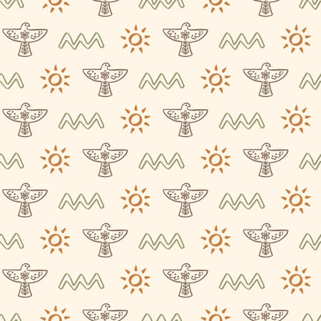 Western Seamless Pattern. Cowboy Wild West Print
