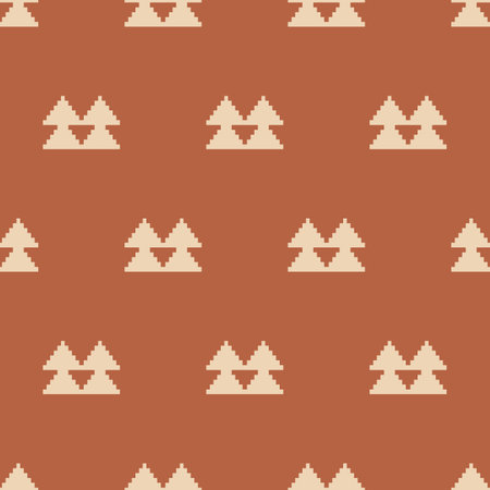 Minimal Scandinavian Southwestern Seamless Patternのイラスト素材