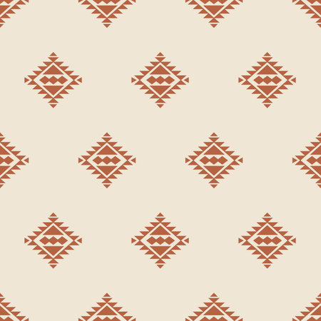 Minimal Southwestern Boho Navajo Seamless Patternのイラスト素材