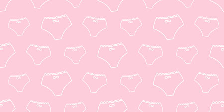 Woman Panties seamless pattern bikini backgroundのイラスト素材