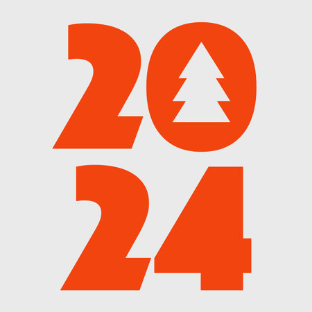 Happy new year 2024 banner, poster, greeting cardのイラスト素材