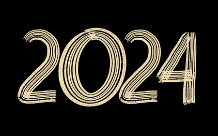 Happy new year 2024 banner, poster, greeting card