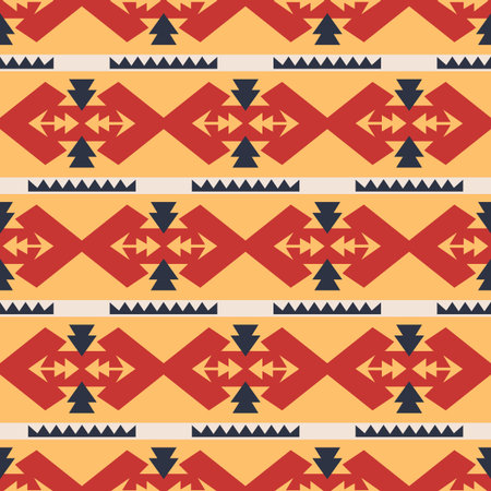 Tribal southwestern native navajo seamless pattern