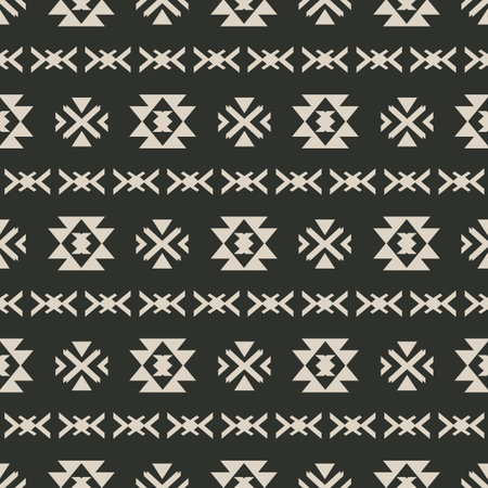 Tribal Southwestern Navajo Quilt Seamless Patternのイラスト素材
