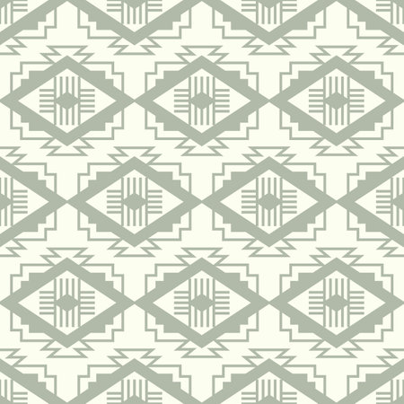 Tribal Southwestern Navajo Folk Seamless Patternのイラスト素材