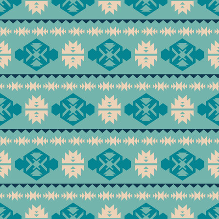 Tribal Southwestern Navajo Folk Seamless Pattern