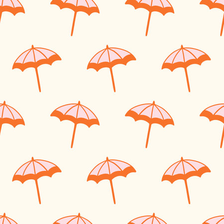 Summer beach umbrella seamless pattern backgroundのイラスト素材