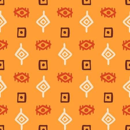African ethnic seamless pattern. Tribal backgroundのイラスト素材