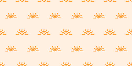 African sun seamless pattern. Tribal background