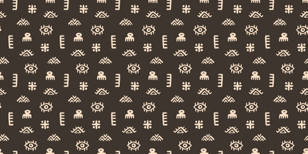 African ethnic seamless pattern. Tribal backgroundのイラスト素材
