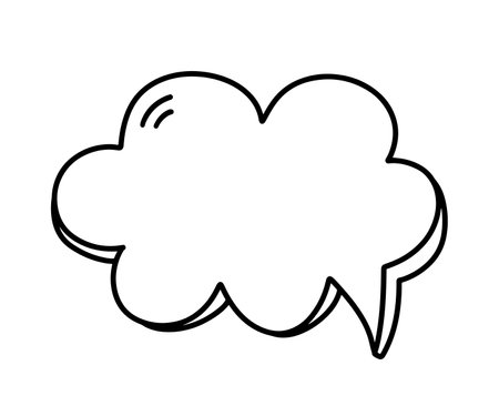 Chat Speech Bubble Message Text Cloud Vector Shapeのイラスト素材
