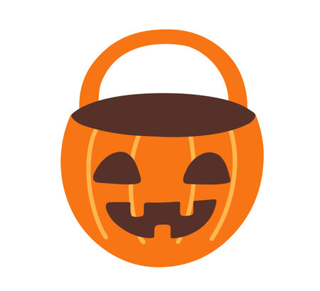 Halloween Spooky Pumpkin Cute Jack Lantern Faceのイラスト素材