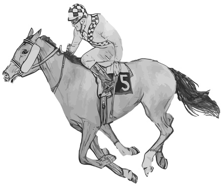 Horse & Rider vectorのイラスト素材