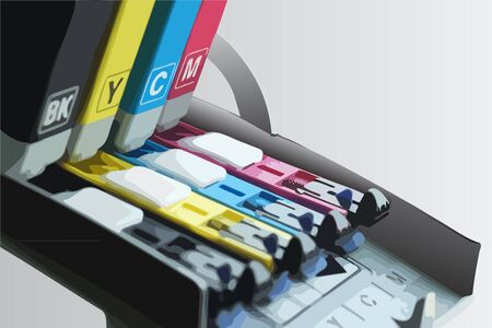 CMYK colors illustration [eps]のイラスト素材