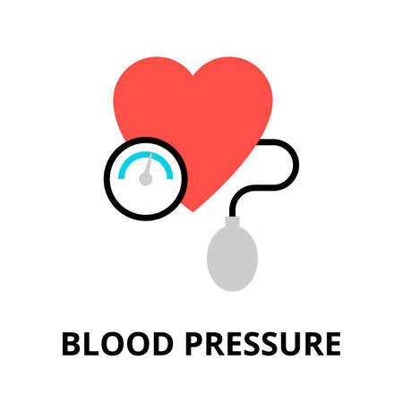 Modern flat editable line design vector illustration, concept of blood pressure icon, for graphic and web designのイラスト素材