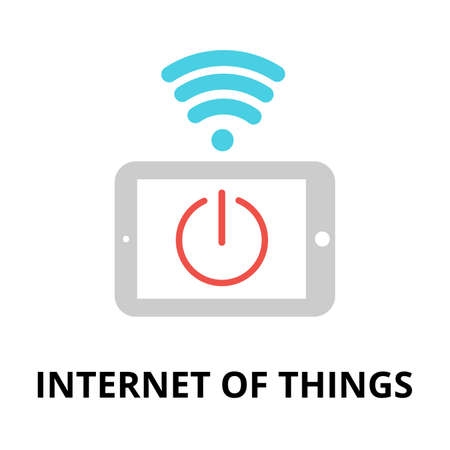 Modern flat design vector illustration, internet of things icon, for graphic and web designのイラスト素材