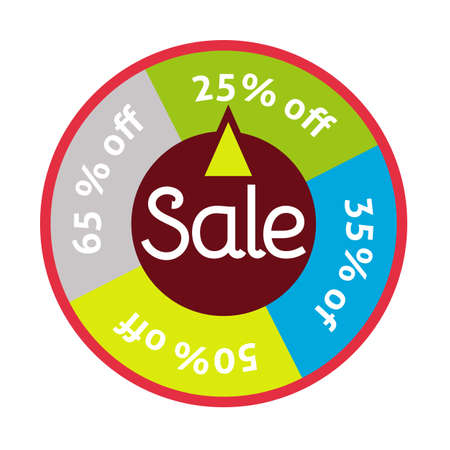Sale label, flat vector illustration for graphic and web designのイラスト素材