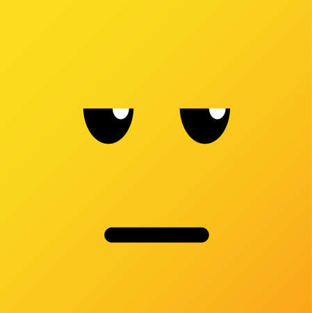 Yellow emoticons and emojis. Vector illustration in flat style close-upのイラスト素材