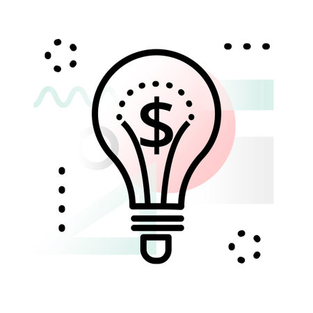 Concept icon of business idea with abstract background, modern thin line design vector illustration for graphic and web designのイラスト素材