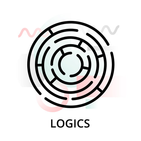 Logics concept icon on abstract background from science icons set, for graphic and web design,...