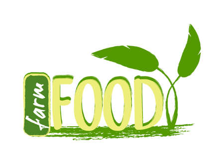 Farm food sticker, vector illustration for graphic and web designのイラスト素材