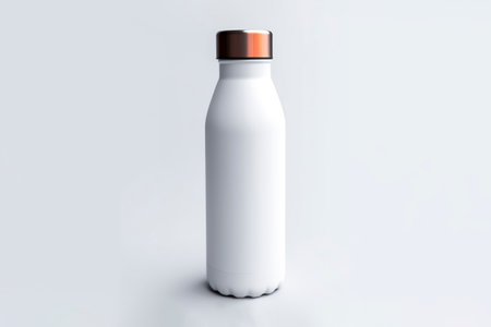 A blank water bottle isolated mockup on white background.の素材