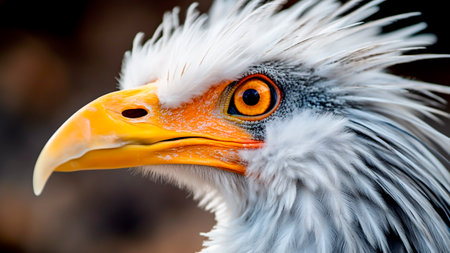 Close-up of the eagle's head.の素材
