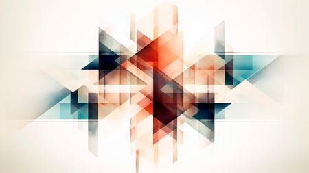 Abstract background, mosaic triangle pattern with transparent effects.の素材